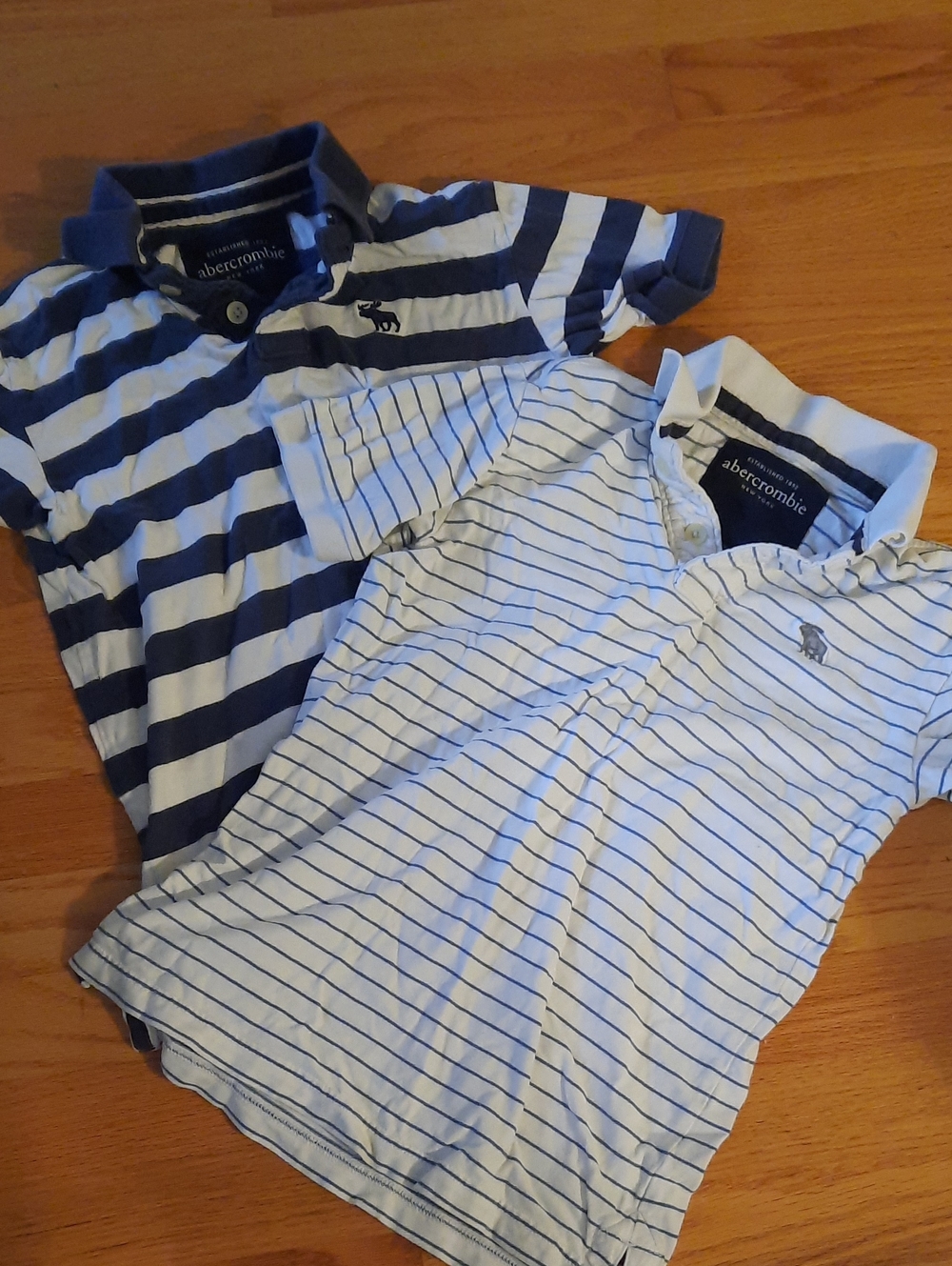 Abercrombie & Fitch S Kids Polo bundle - Navy & White Stripes Small Shirts Top